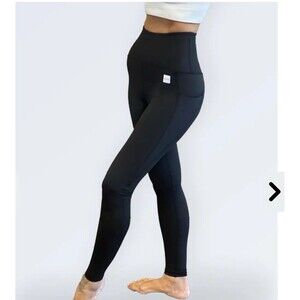 Aluva Leggings Womens M High Waist Yoga Pants Athletic Pockets 28 Inseam Pilates